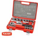 Extol Premium 6523 dugókulcs készlet (CrV), 1/2", 21 db-os