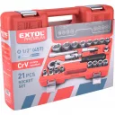 Extol Premium 6523 dugókulcs készlet (CrV), 1/2", 21 db-os