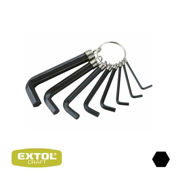 Extol Craft 6610 imbuszkulcs készlet 2-10 mm, Crv - 8 db