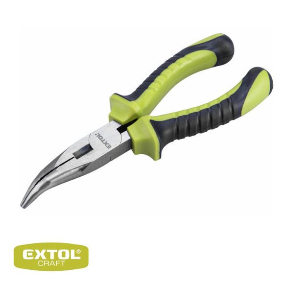 Extol Craft 7022 hajlított fékerek csőrű fogó vágóéllel (rádiófogó), 160 mm