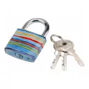 Extol Craft 77021 biztonsági vas lakat, színes, 38 mm, 3 db kulcs