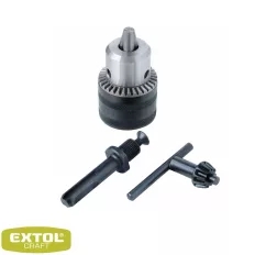   Extol Craft 79998 fogaskoszorús tokmány szett Ø 1,5-13 mm (1/2"-20 UNF menet, SDS+ adapter)
