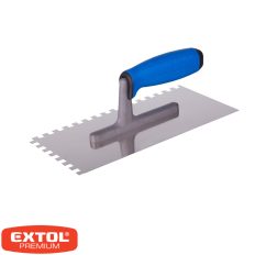   Extol 84639 glettvas gumírozott nyéllel (rozsdamentes acél) 270x130mm - fogazott 8x8mm