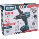 Extol Industrial 8791802 akkus ütvefúró-csavarozó Share20V, 2 sebesség - max 80 Nm (1x 2Ah akku, koffer)