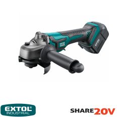   Extol Industrial 8791842 akkus sarokcsiszoló, Share 20V Li-ion - 125 mm (4Ah akkuval, töltővel)