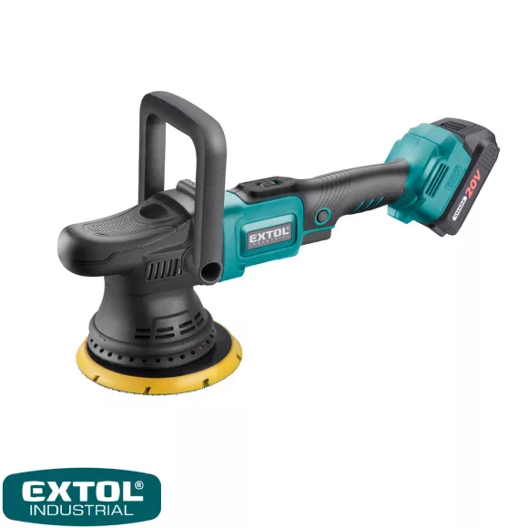 Extol Industrial 8791844 akkus excenteres polírozógép - 150 mm (1x 2Ah akku, töltő)