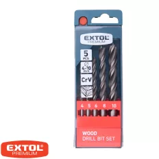   Extol Premium 8801220 hengeres fafúrószár készlet CrV 4-10 mm, 5 db