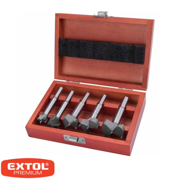 Extol Premium 8802030 forstner fúró készlet, keményfém lapkás,  Ø 15-20-25-30-35 mm (5 részes)