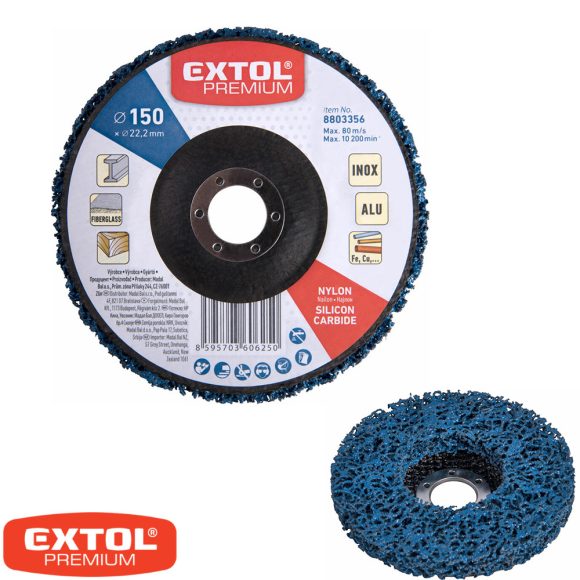 Extol Premium 8803356 nylon-szilícium karbid csiszolókorong 150x14 x22,2 mm (néger tárcsa)