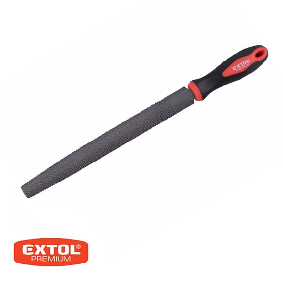 Extol Premium 8803752 félkör faráspoly, 250/370mm, közepesen durva (gumírozott műanyag nyéllel)