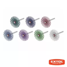   Extol Premium 8803762 mini radiális csiszoló készlet egyenes csiszolóhoz, P80-P2500, Ø 3.0 mm, 52 darabos