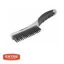Extol Premium 8803911 hajlított drótkefe gumírozott műanyag nyéllel, acél, 250mm