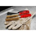 Extol Premium 8803911 hajlított drótkefe gumírozott műanyag nyéllel, acél, 250mm