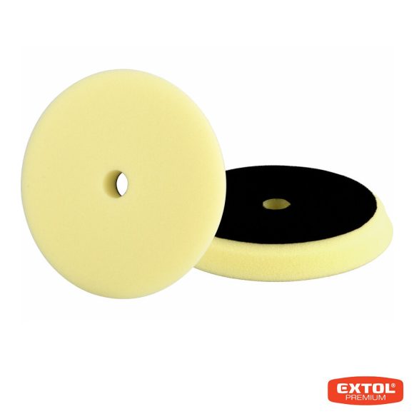 Extol Premium 8804558 polírozó habszivacs, tépőzáras (erős polírozás/T80), Ø 180x25 mm, 22 mm-es furat - sárga