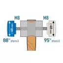 Extol Premium 8811121A cserélhető ütőfej (kék) (kemény - 88º shore A) 40 mm, M8 menet