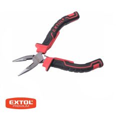   Extol Premium 8813023 mini félkerek csőrű fogó (rádiófogó), 125 mm (TPR markolat)