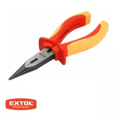   Extol Premium 8813175 szigetelt félkerek csőrű fogó vágóéllel (rádiófogó), VDE 1000V, 160 mm