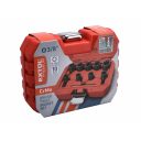 Extol Premium 8818141 hatlapfejű csavar-csavaranya kihajtó készlet 10-19 mm, CrMo 3/8" (10 részes)