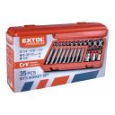 Extol Premium 8818211 Torx, E-Torx dugókulcs készlet, CrV acél, 1/4"-3/8"-1/2"  (35 részes)
