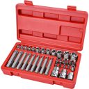 Extol Premium 8818211 Torx, E-Torx dugókulcs készlet, CrV acél, 1/4"-3/8"-1/2"  (35 részes)