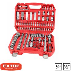   Extol Premium 8818338 dugókulcs készlet CrV, 1/4"-1/2" - 110 db