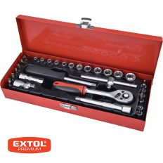   Extol Premium 8818361 dugókulcs készlet bitekkel (CrV), 1/4", 30 db-os