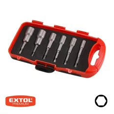   Extol Premium 8819630 dugókulcs bitfej készlet 6 db-os (mágneses)