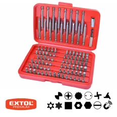   Extol Premium 8819649 bit behajtó készlet bittartóval 98 db-os (mágneses)