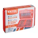 Extol Premium 8819649 bit behajtó készlet bittartóval 98 db-os (mágneses)