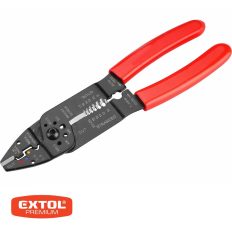   Extol Premium 8831130 többfunkciós krimpelő fogó, drótvágó heggyel, 215 mm