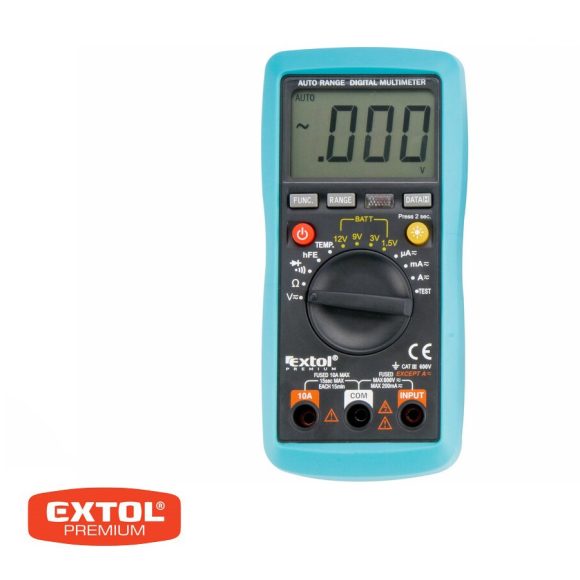 Extol Premium 8831250 digitális multiméter, A/V/Ω/°C/°F