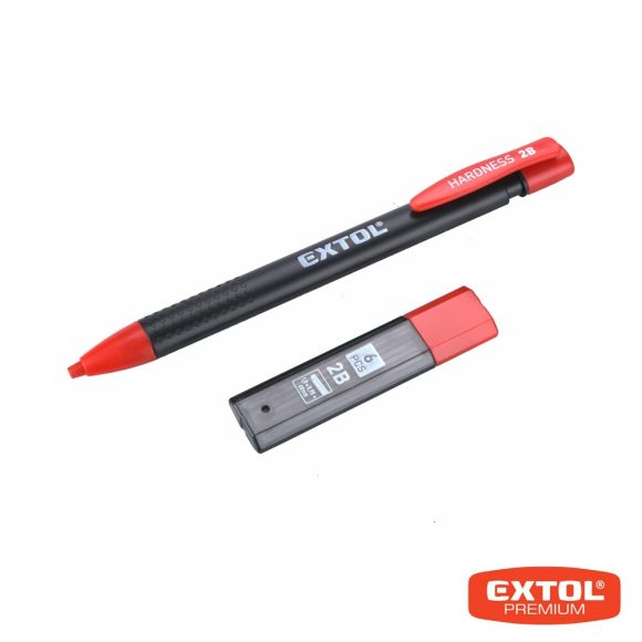 Extol Premium 8853005 ácsceruza tölthető 2B, 6 db grafitbetéttel