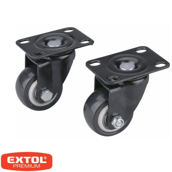 Extol Premium 8856011 forgó görgő, PVC 40 mm - 1 pár (csapágyazott, max 30kg)