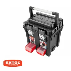   Extol Premium 8856083 műanyag szerszámosláda ("HD"), 450x350x450 mm (ALU fogantyú, fém csatok)