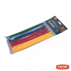   Extol Premium 8856196 kábelkötegelő PA 6.6, színes (piros-kék-zöld-sárga), 3,6x200 mm