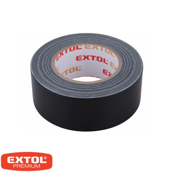 Extol Premium 8856313 univerzális ragasztószalag szövetbetéttel, fekete 50mm x 50m