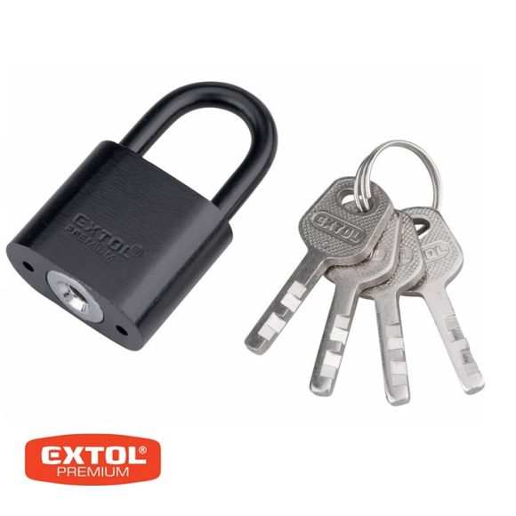 Extol Premium 8857413 biztonsági lakat (acél), 30 mm, 4 db kulcs