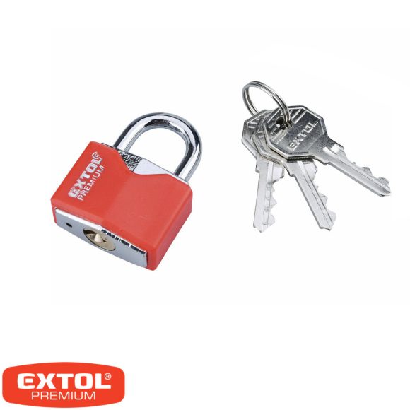 Extol Premium 8857463 biztonsági lakat (vas-acél), 30 mm, 3 db kulcs