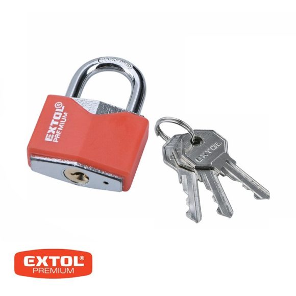 Extol Premium 8857465 biztonsági lakat (vas-acél), 50 mm, 3 db kulcs