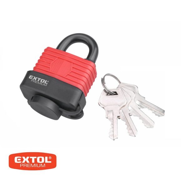 Extol Premium 8857540 vízálló biztonsági lakat (laminált), 40 mm, 4 db kulcs