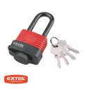 Extol Premium 8857665 vízálló biztonsági lakat (laminált), hosszított kengyel, 65 mm, 4 db kulcs