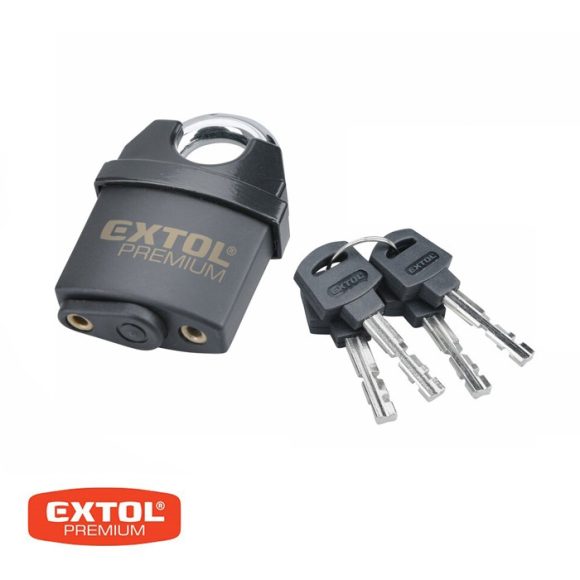 Extol Premium 8857750 vízálló biztonsági lakat (levágásbiztos), 50 mm, 4 db kulcs