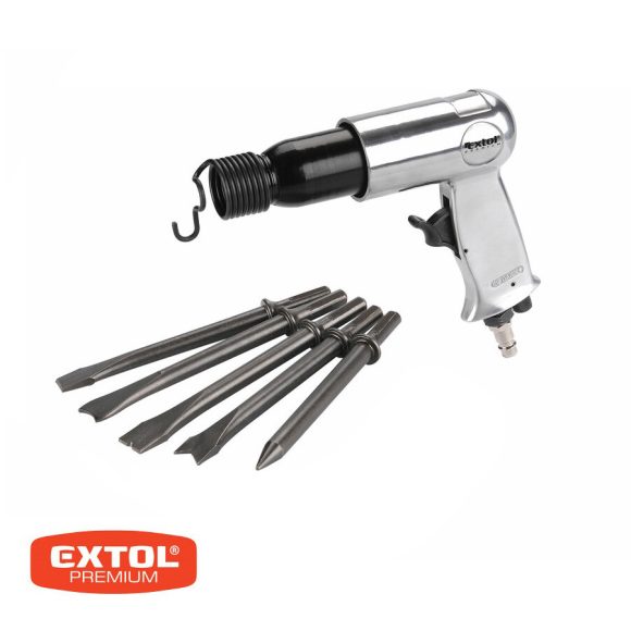 Extol Premium 8865022 pneumatikus vésőgép, vésőszárakkal, 10 mm (1/4")