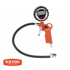   Extol Premium 8865065 pneumatikus gumiabroncsfújó pisztoly, digitális manométerrel (1/4"), 40 cm tömlő