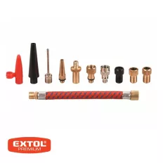  Extol Premium 8865067 szelep szett gumiabroncsfújó pisztolyhoz (1/4" külső menet), 11 db-os