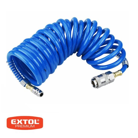 Extol Premium 8865131 pneumatikus PU spirál légtömlő, 6/9 mm, 5 m (1/4")