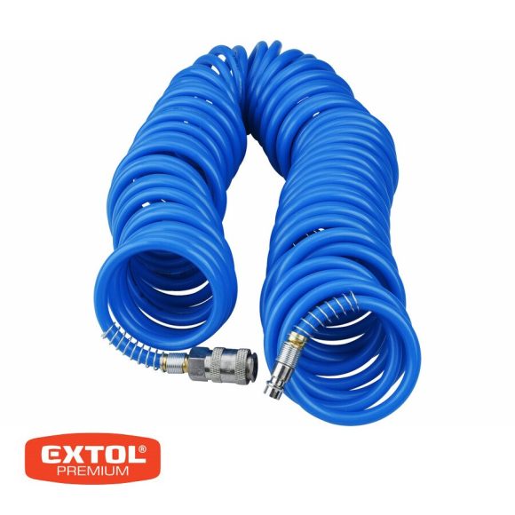 Extol Premium 8865133 pneumatikus PU spirál légtömlő, 6/9 mm, 15 m (1/4")