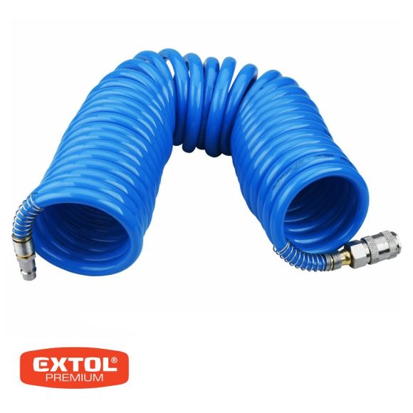 Extol Premium 8865135 pneumatikus PU spirál légtömlő, 8/12 mm, 8 m (1/4")