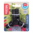 Extol Premium 8876513 Y-elosztó gyorscsatlakozó 1" + 2x1/2"