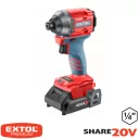 Extol Premium 8891814 akkus ütvecsavarozó, Share20V - max 230 Nm (1x2Ah akku)